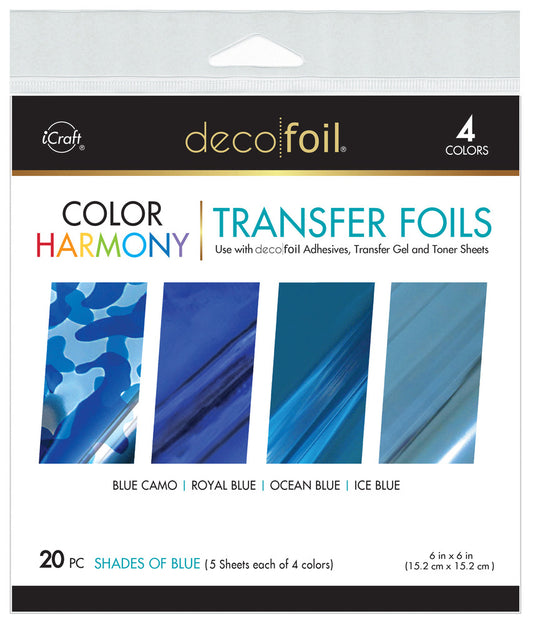 iCraft - Deco Foil, Color Harmony Transfer Foils - Shades of Blue 6x6