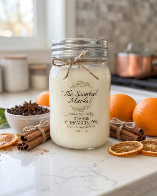 The Scent Market Orange Cinnamon Clove Soy Wax Candle 16oz