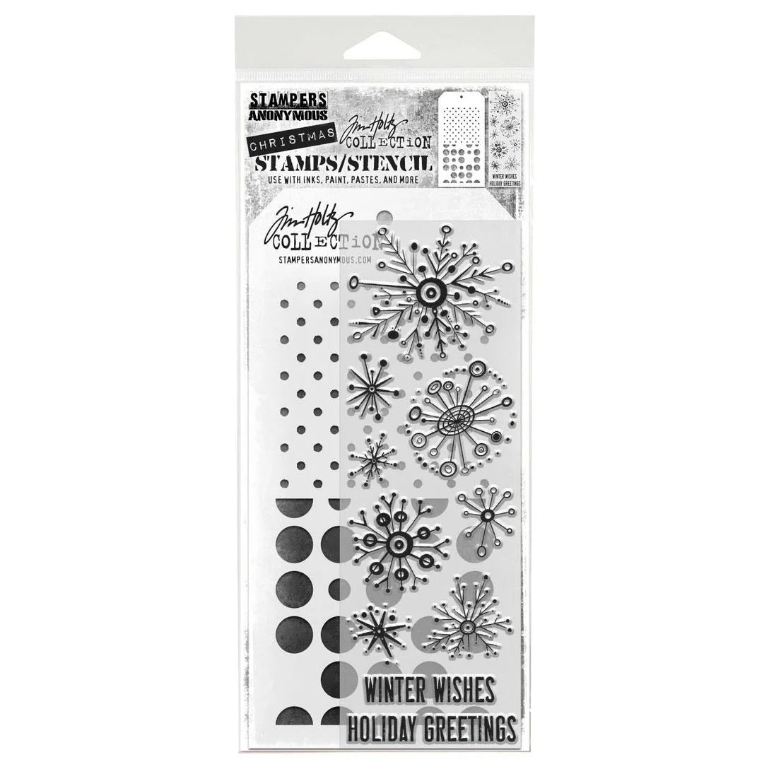 Tim Holtz & Stampers Anonymous Mixed Media - Retro Flakes, Spots, and Polkadot