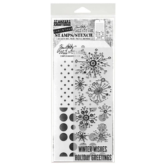 Tim Holtz & Stampers Anonymous Mixed Media - Retro Flakes, Spots, and Polkadot