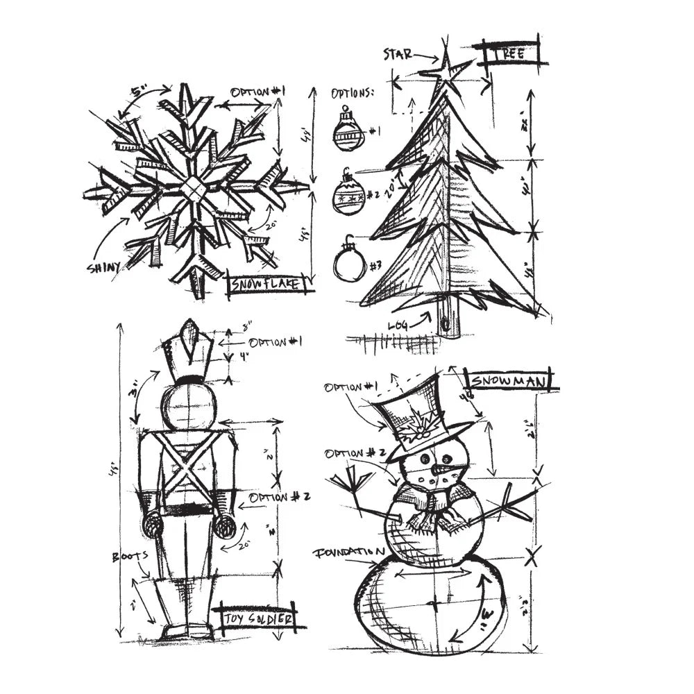 Tim Holtz & Stampers Anonymous - Christmas Blueprint