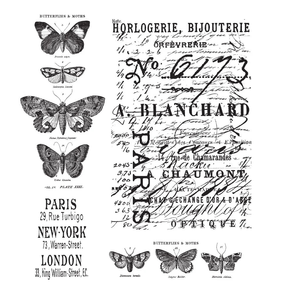 Stampers Anonymous - Tim Holtz - Cling Mounted Rubber Stamps - Papillon