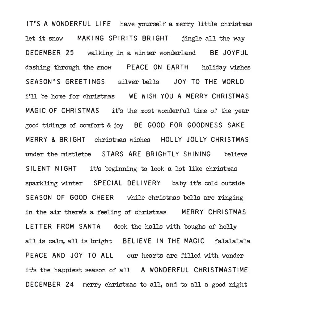 Tim Holtz & Stampers Anonymous - Tiny Text Christmas