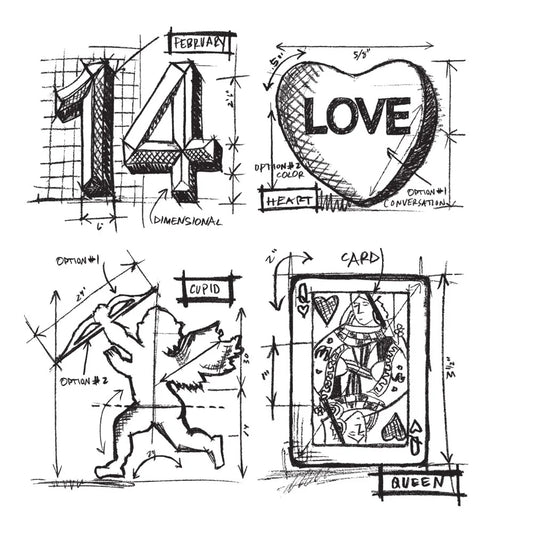 Tim Holtz & Stampers Anonymous - Valentines Blueprints
