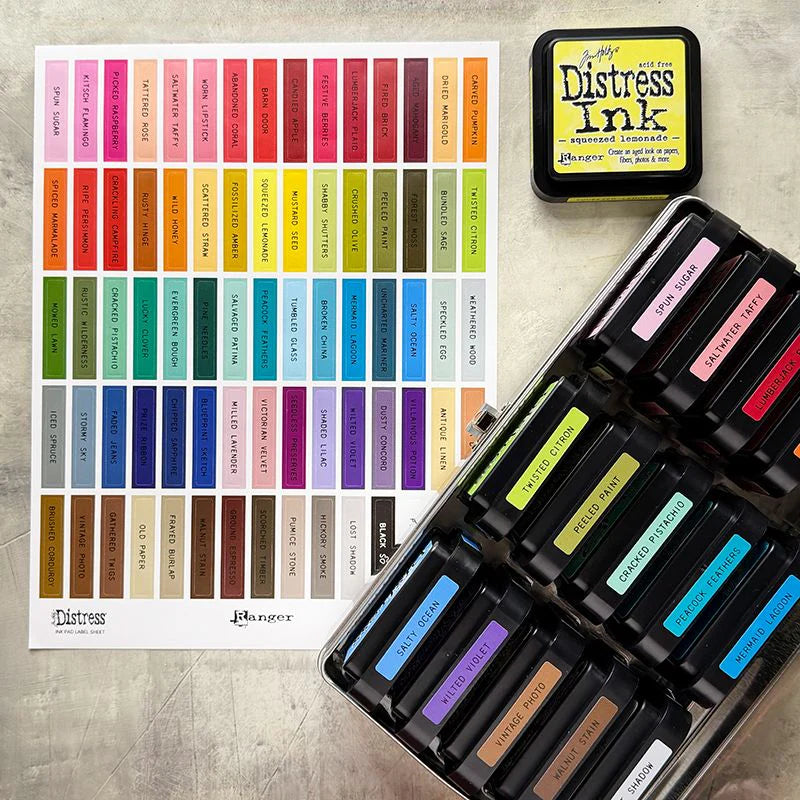 Tim Holtz & Ranger - Distress Label Assorted Sheets Black Letters