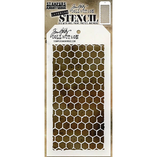 Stampers Anonymous & Tim Holtz : Layering Stencils - Honeycomb