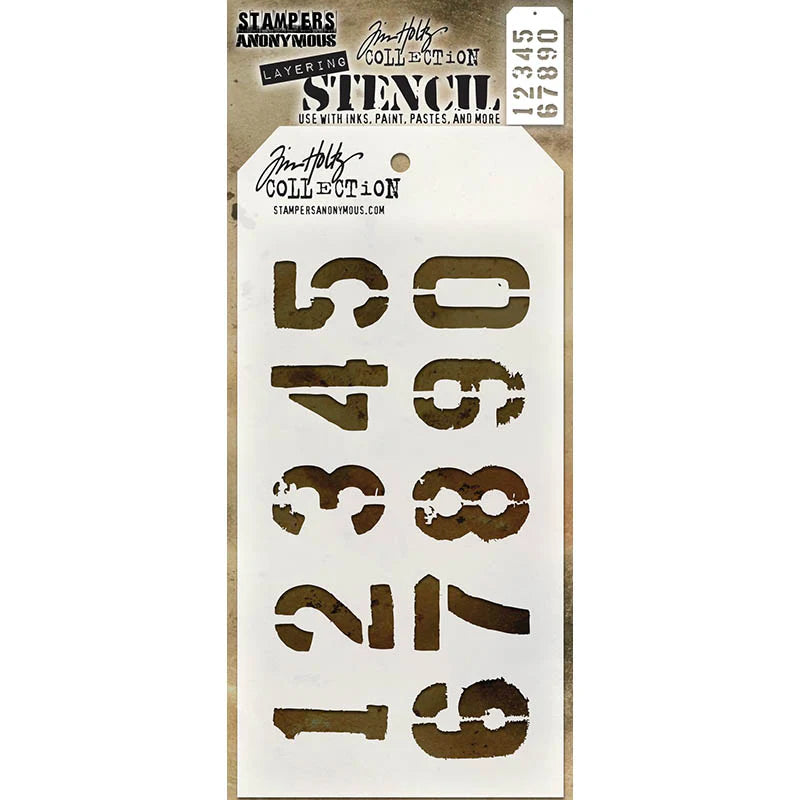Stamper's Anonymous & Tim Holtz - Layering Stencil Numbered