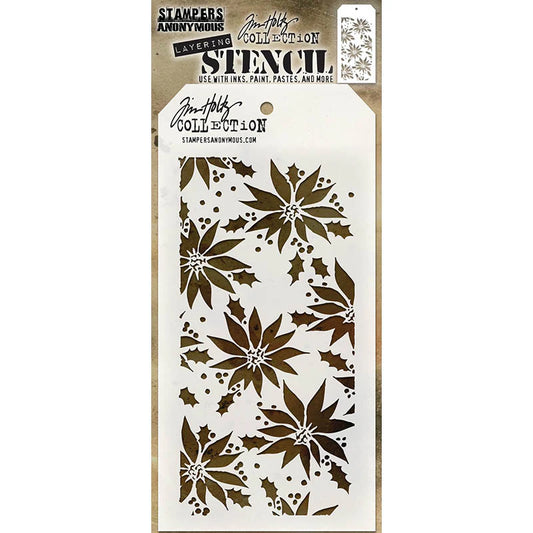 Tim Holtz & Stampers Anonymous Poinsettia Stencil