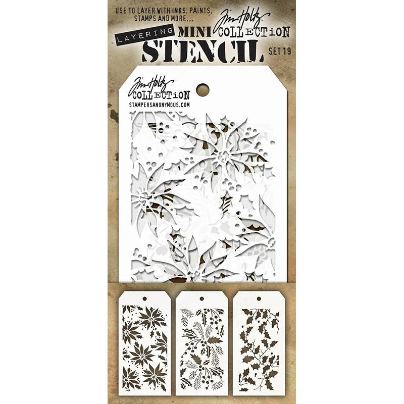Tim Holtz & Stampers Anonymous Mini Stencil Set 19