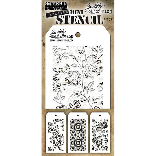 Stampers Anonymous & Tim Holtz : Mini Layering Stencils - Set 25
