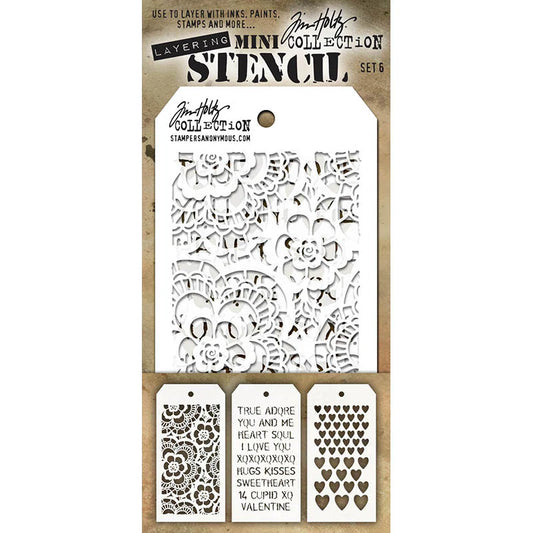 Tim Holtz & Stampers Anonymous - Mini Stencil - Set 6