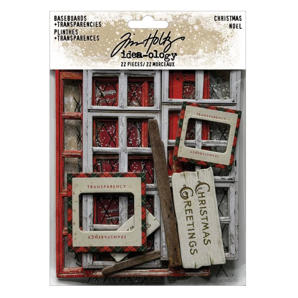 Tim Holtz Idea-Ology Baseboards & Transparencies Christmas