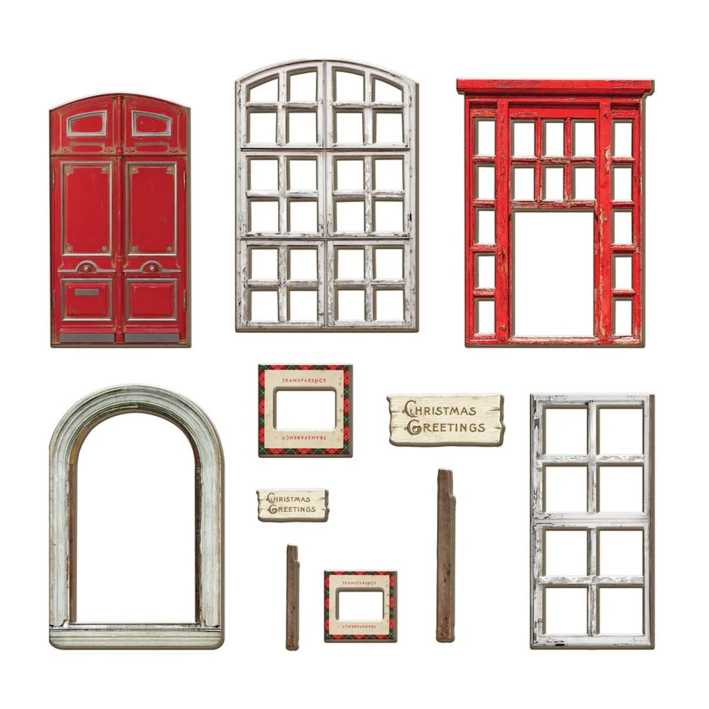 Tim Holtz Idea-Ology Baseboards & Transparencies Christmas