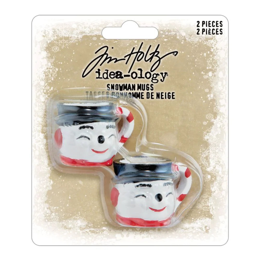 Tim Holtz Idea-ology Snowman Mugs