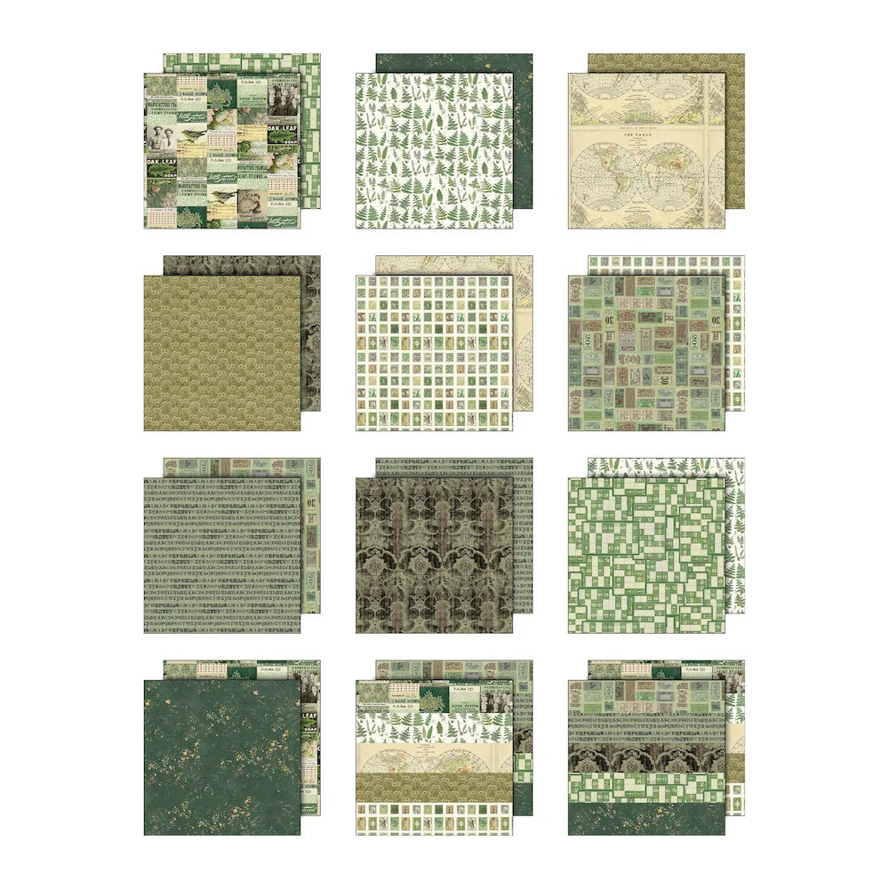 Tim Holtz Idea-ology Palette Collectoin Green 12x12"