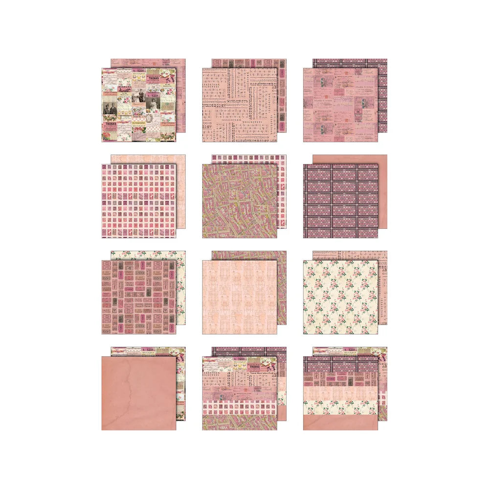 Tim Holtz Idea-ology - Pink 8x8 Palette Paper