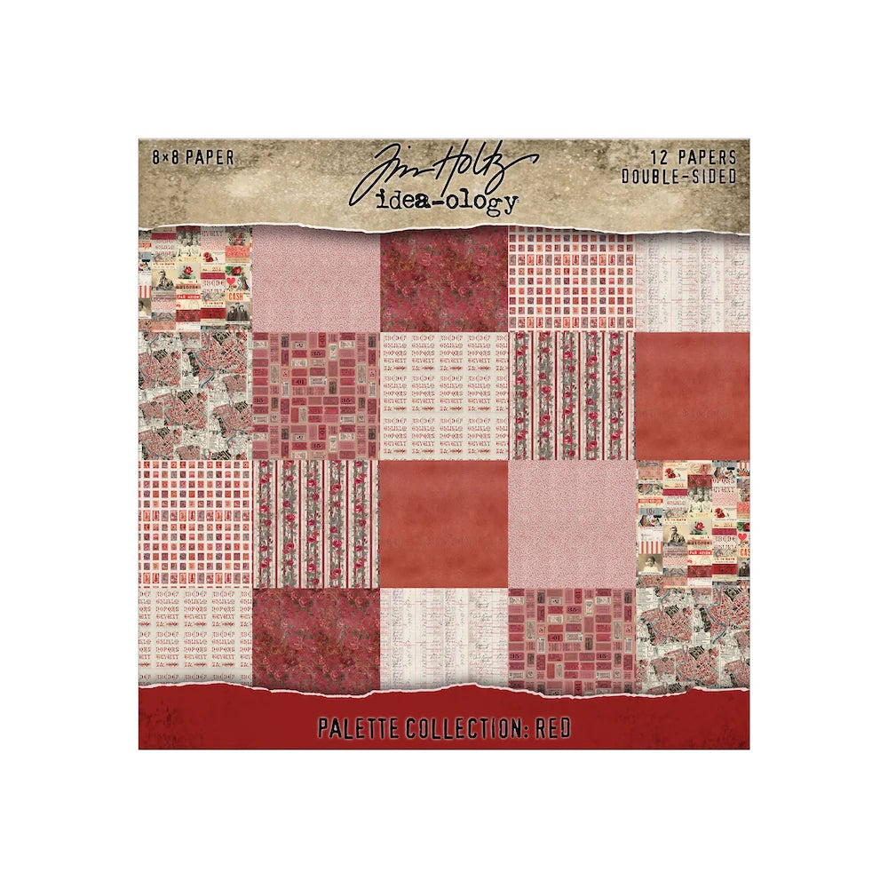 Tim Holtz Idea-ology - Red 8x8 Palette Paper