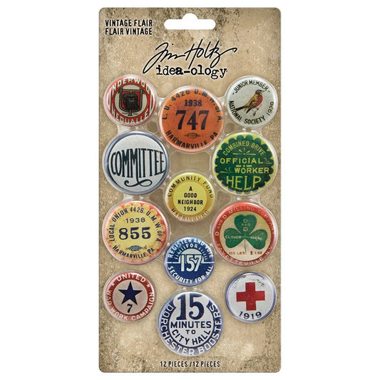 Tim Holtz Idea-Ology Vintage Flair 12 pcs