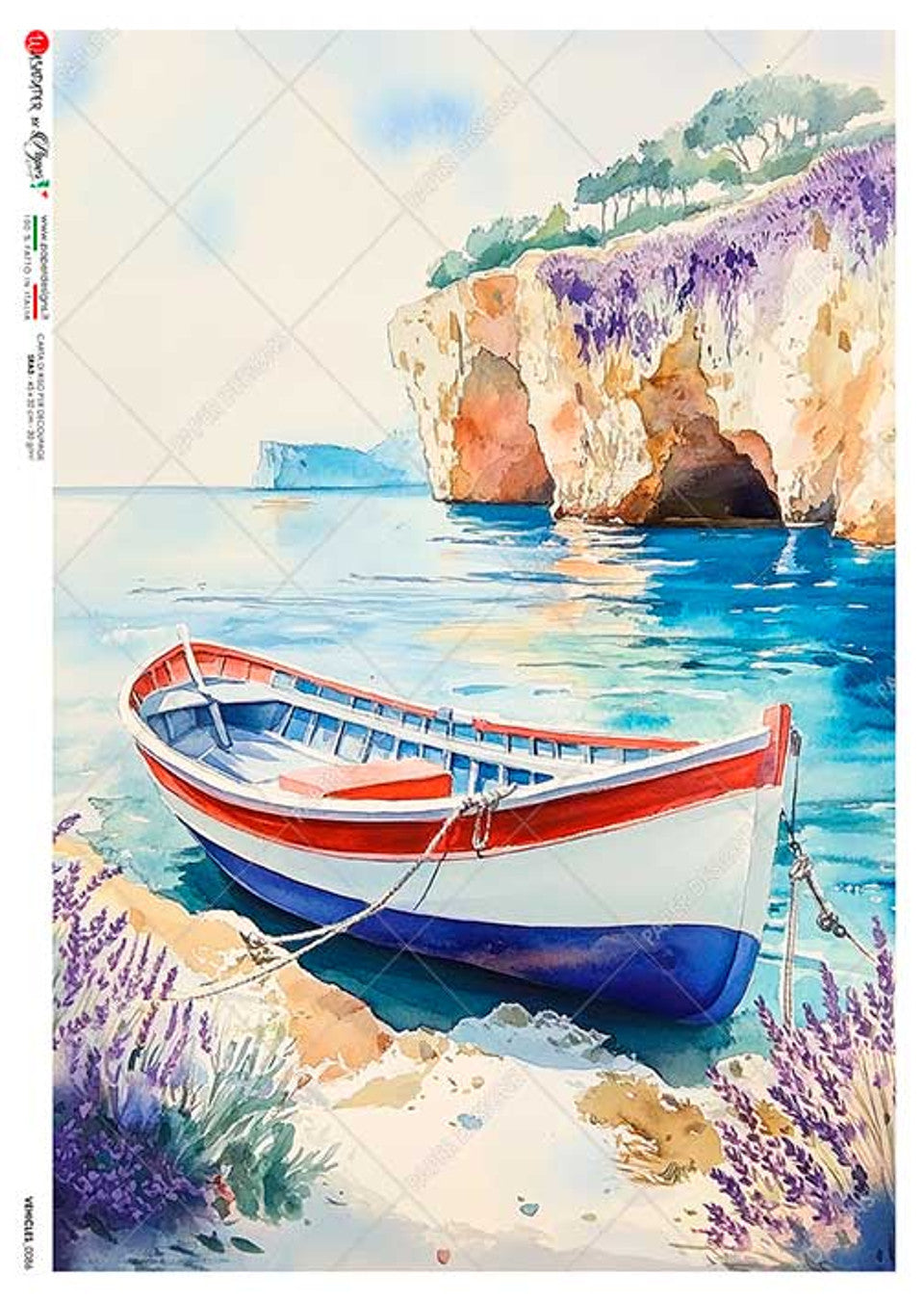 Paper Designs : Canoe on Island Rice Paper A4