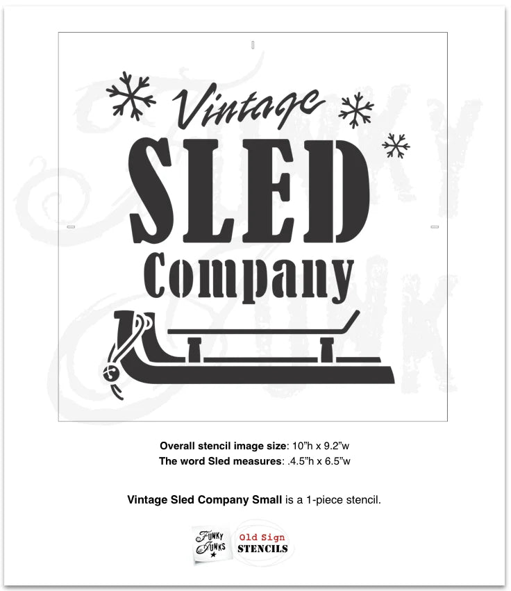 Funky Junk Sled Company Stencil