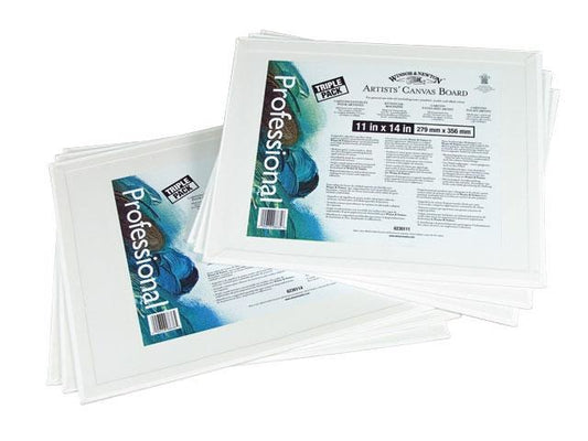 Winsor & Newton Artist Canvas Boards Triples Pack  11x14"