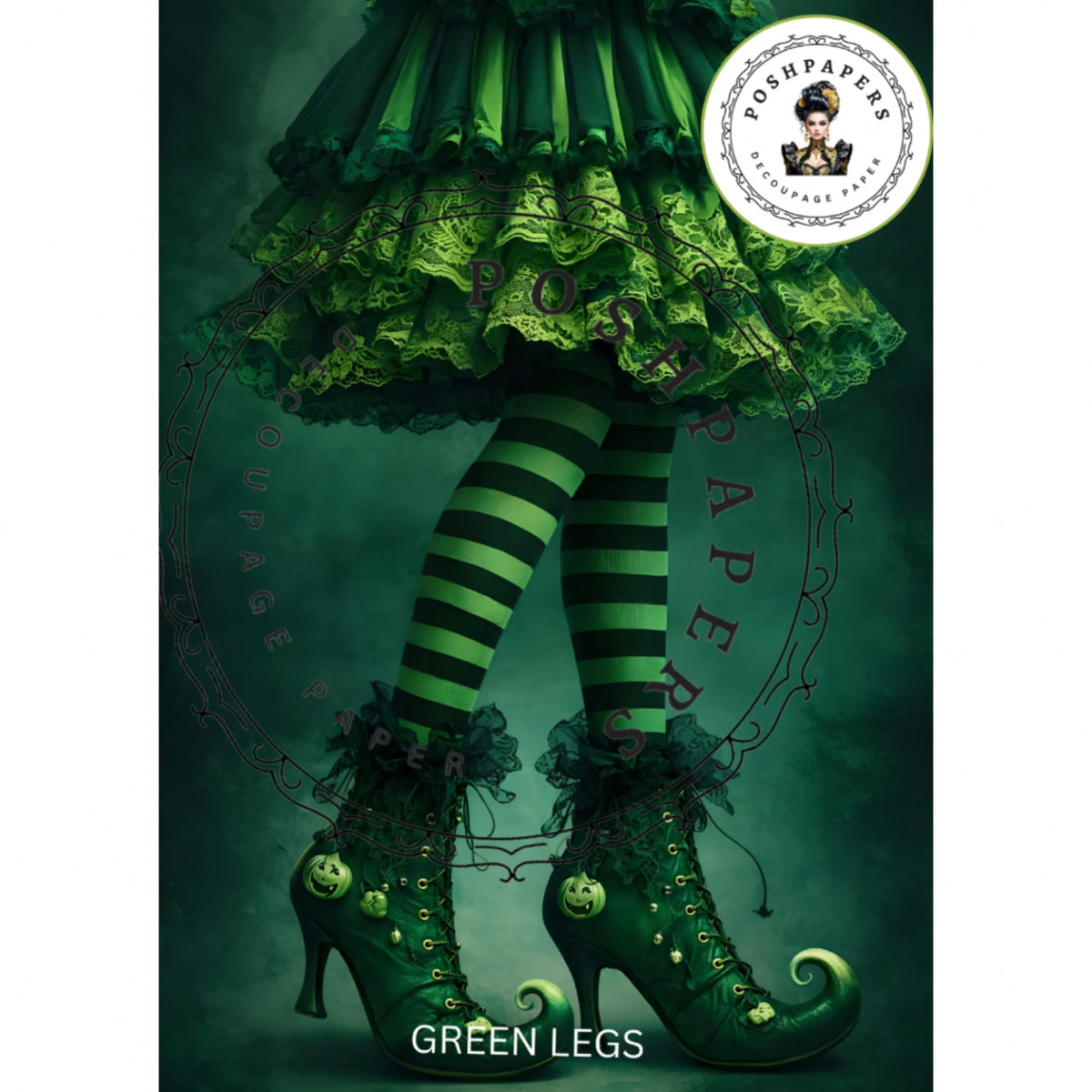Posh Papers - Green Legs 53x73 cm