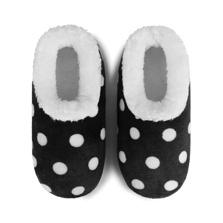 Snoozies! - Women's Polka Dots Black - Size Variety