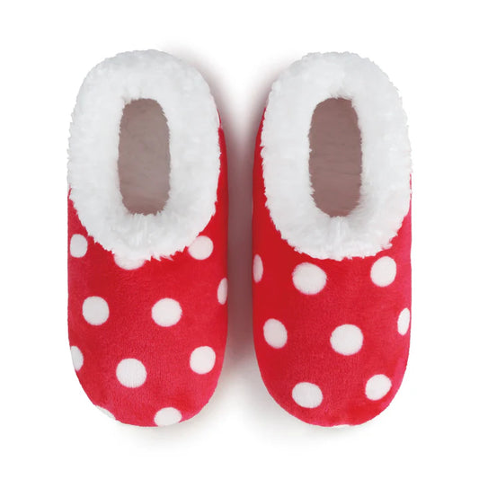 Snoozies! - Women's Polka Dots Slippers Red - Size Variety
