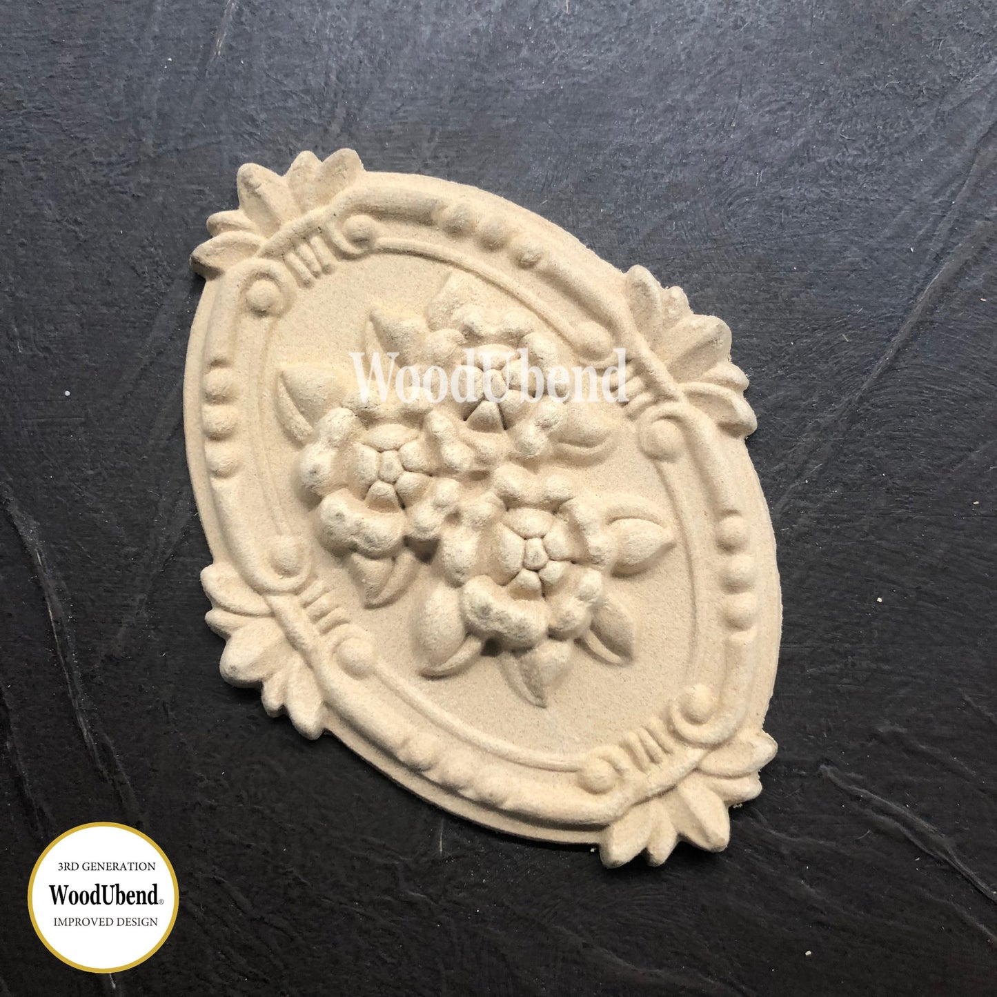 WoodUbend : Pack of Two Floral Plaques wub2098