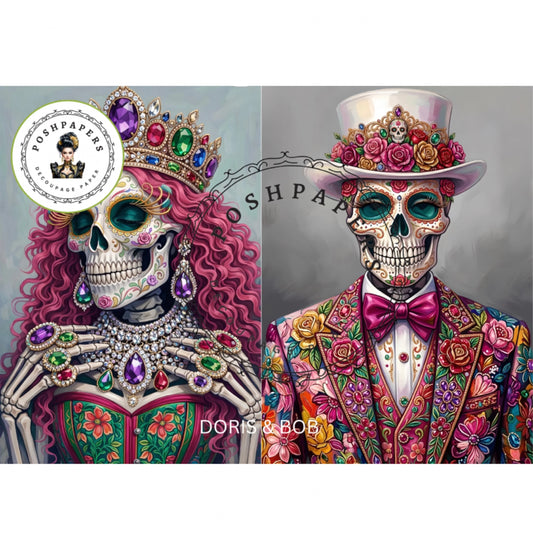 Posh Papers - Doris & Bob, Day of the Dead 53x73 cm