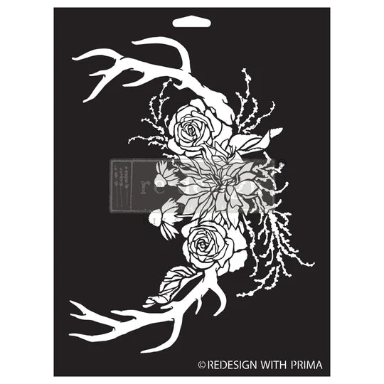 Re-Design With Prima® Decor Stencil - Wildwood Cabin - 9"x12" 1 Sheet