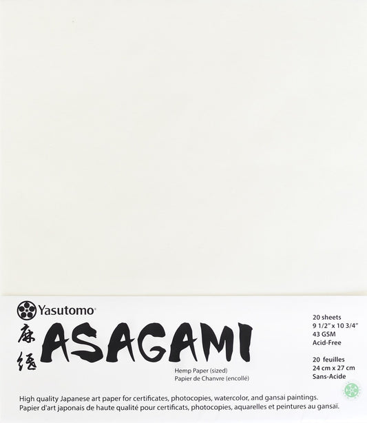 Asagami paper 9 1/2x10 3/4" (20 Sheets)