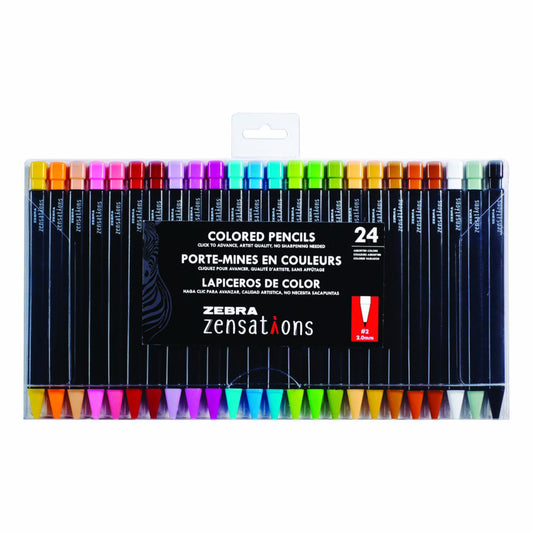 Zebra : Zensations Coloured Mechanical Pencils Set 24pcs