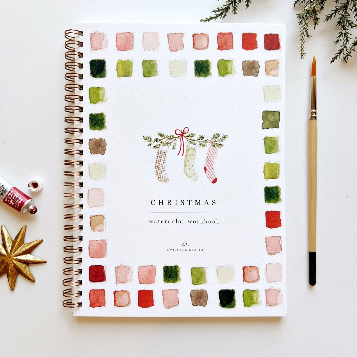 Emily Lex Studio - Watercolor Workbook Christmas