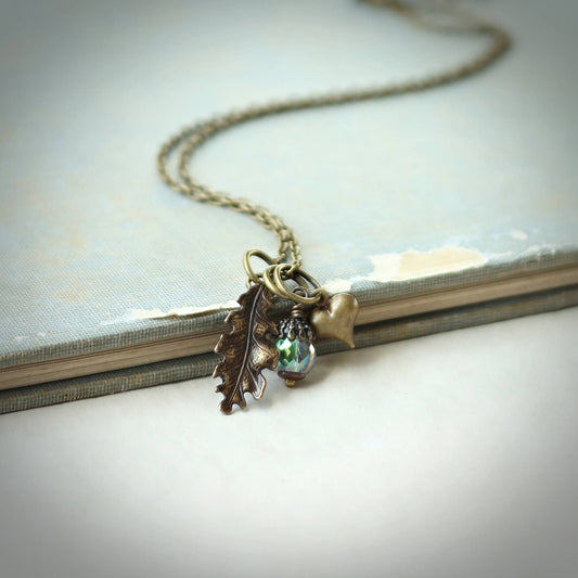 Circa 1890 - Inner Strength Oak Charm Necklace