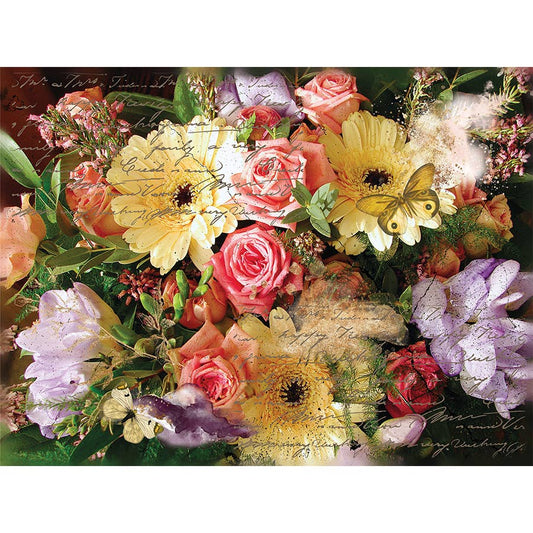 Hokus Pokus - Decor-Weave Decoupage - Royal Blooms 31.2x23.4"