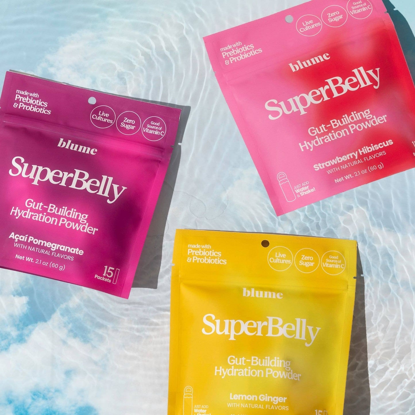 Blume : SuperBelly Hydration & Gut Building, Strawberry Hibiscus