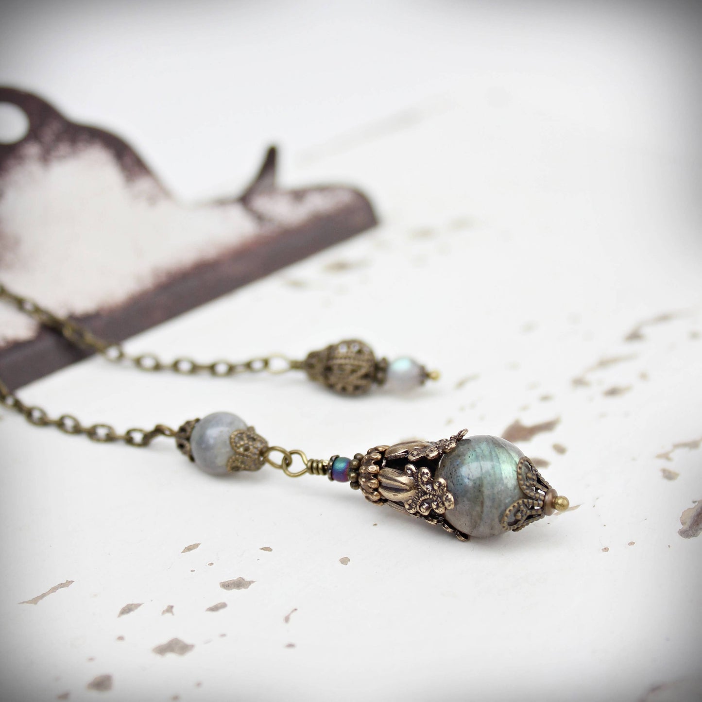Circa 1890 - Labradorite Jewelry Pendulum | Intuition, Clarity & Wisdom