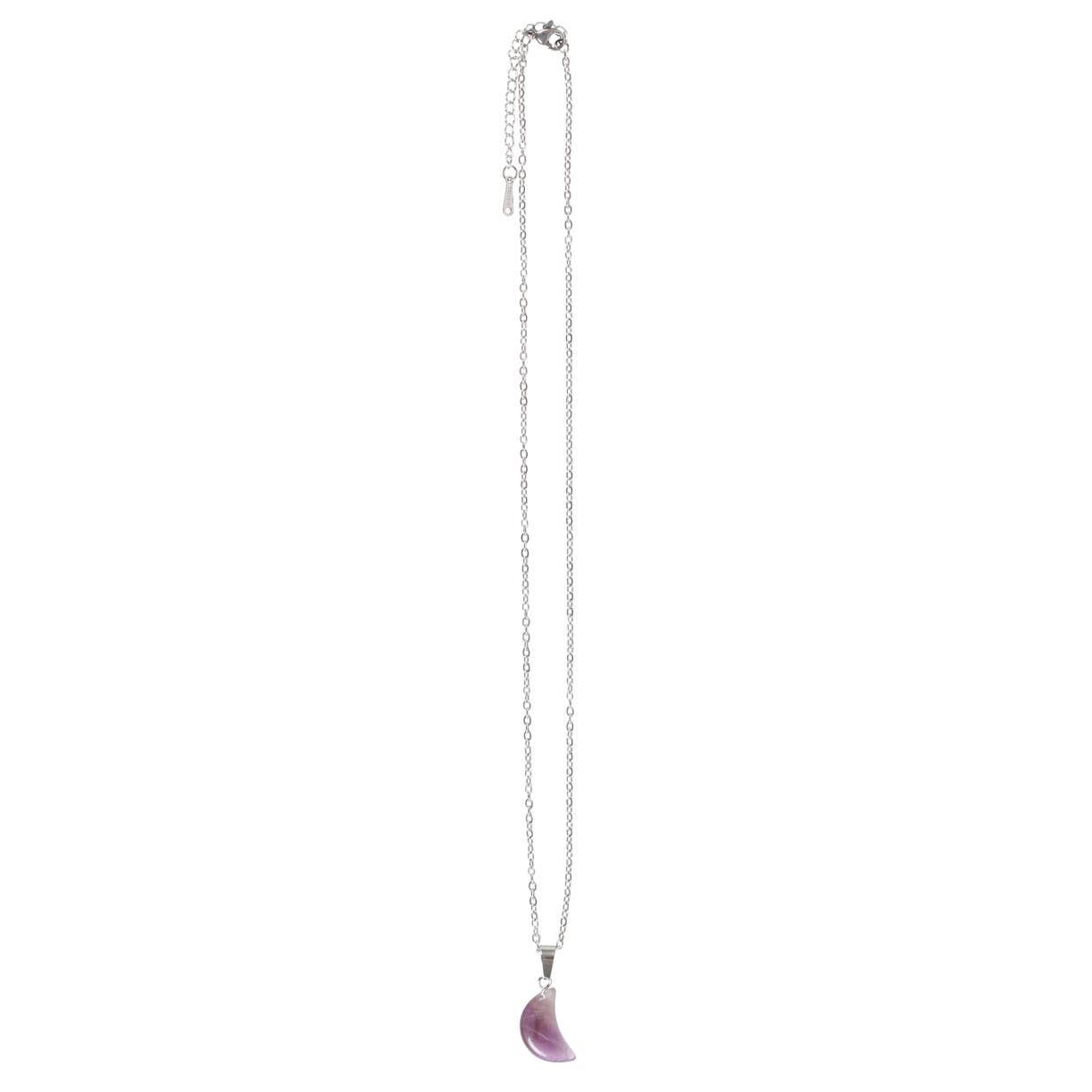 Something Different : Amethyst Crystal Moon Necklace on Greeting Card