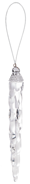Acrylic Icicle Ornament 6"