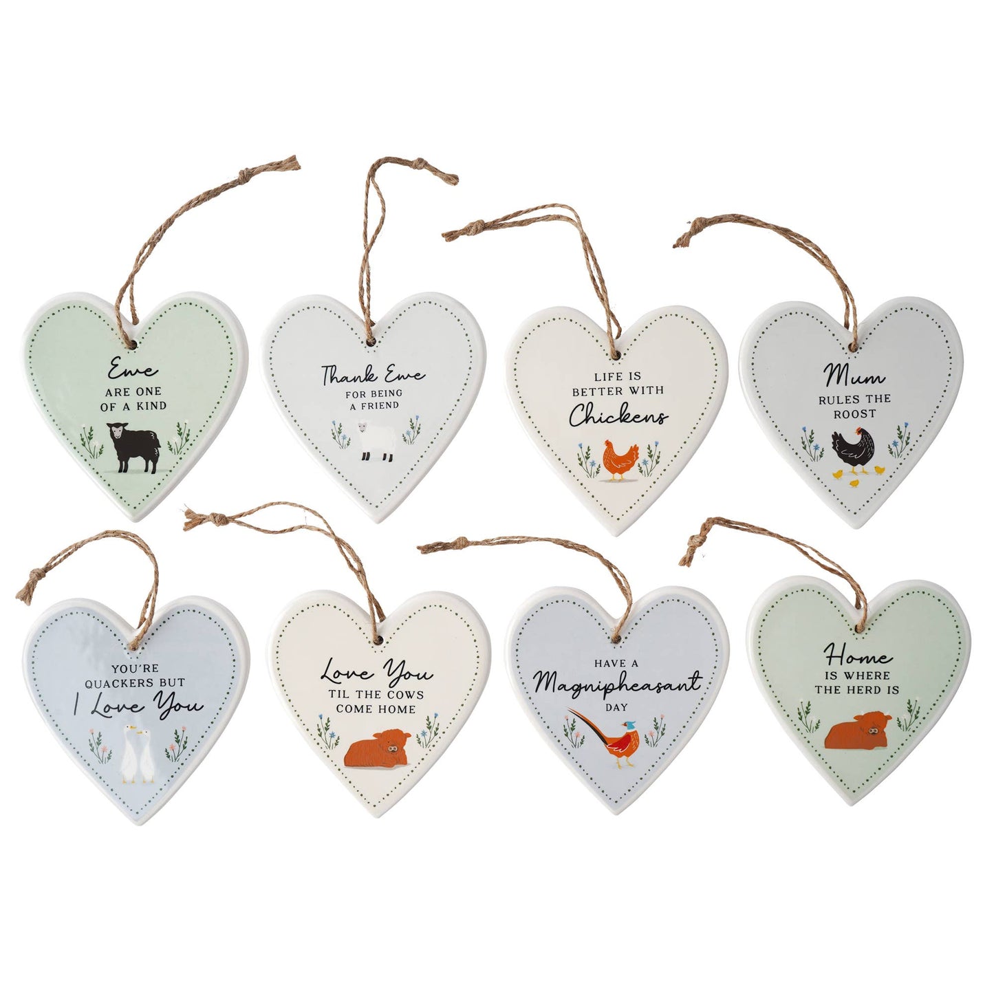 CGB Giftware : Bramble Farm 8 Assorted Hangers In Dish