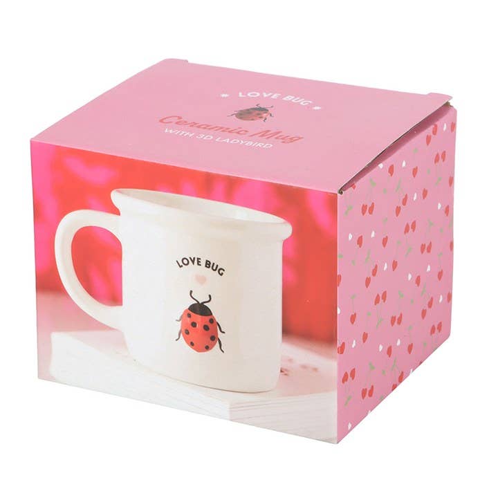 Something Different : Love Bug Valentine's Day Mug with 3D Ladybug