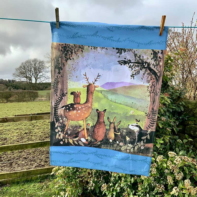 Alex Clark Tea Towel Forest Friends
