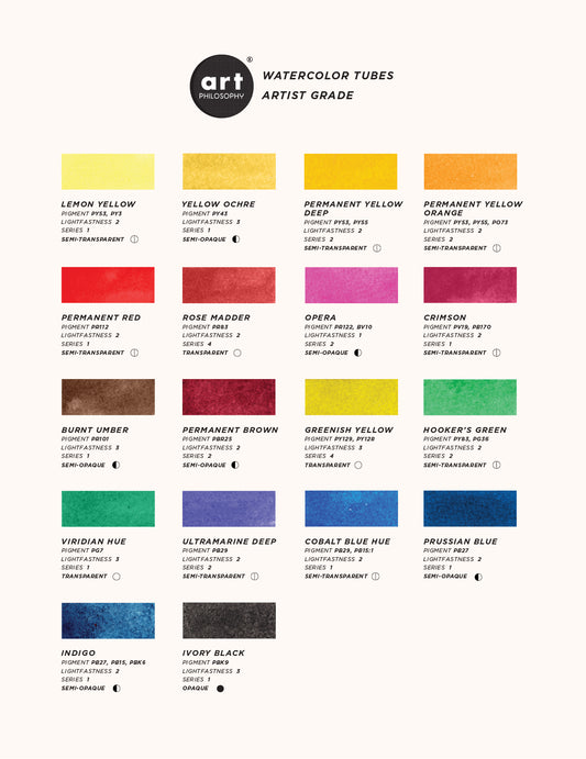 Prima Marketing -  Art Philosophy - Watercolor Tubes 15 ml
