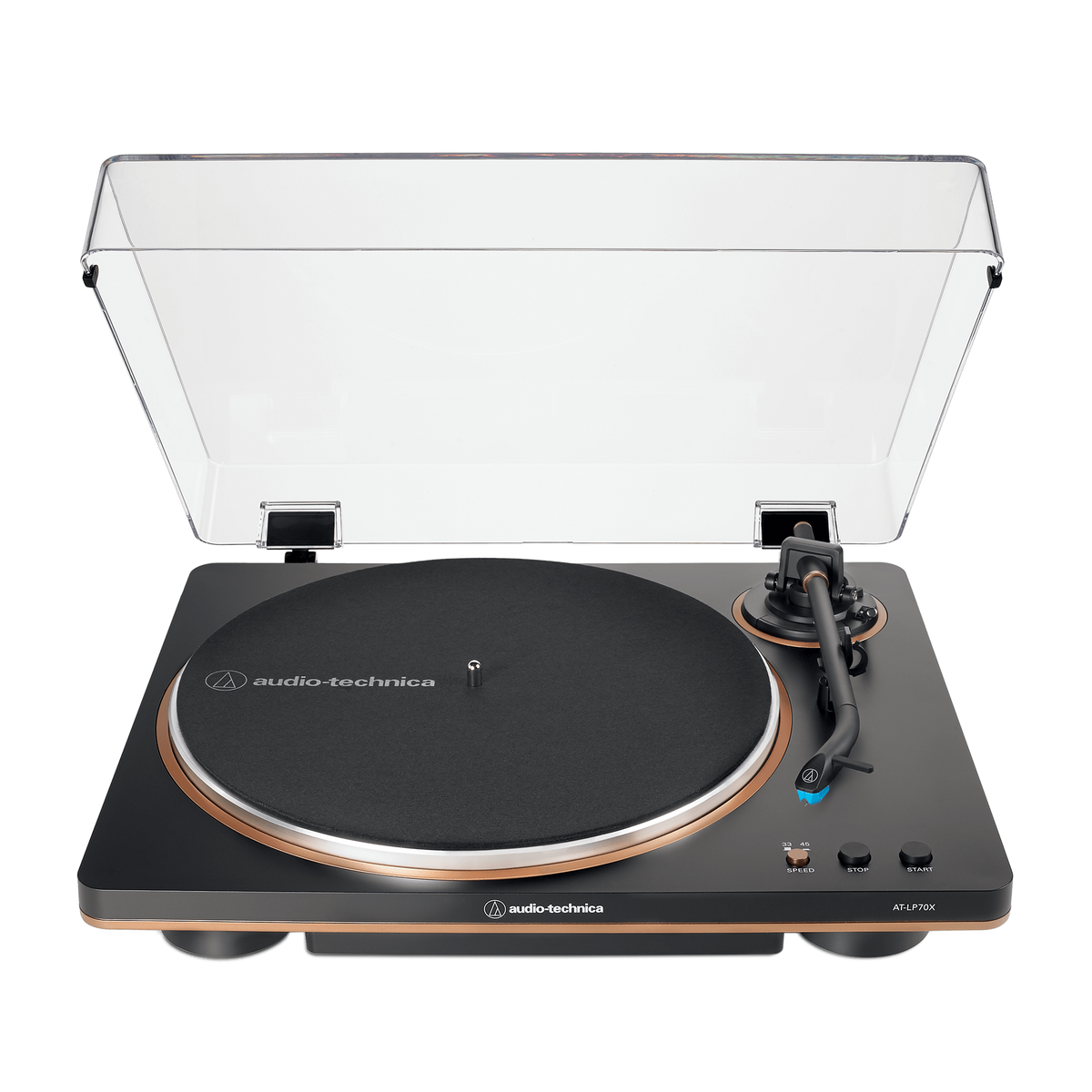 AUDIO-TECHNICA AT-LP70X FULLY AUTOMATIC BELT-DRIVE TURNTABLE BLACK/BRONZE