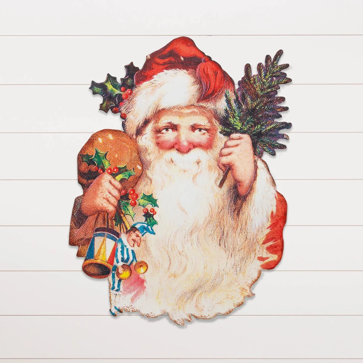 Victorian Santa Metal Sign