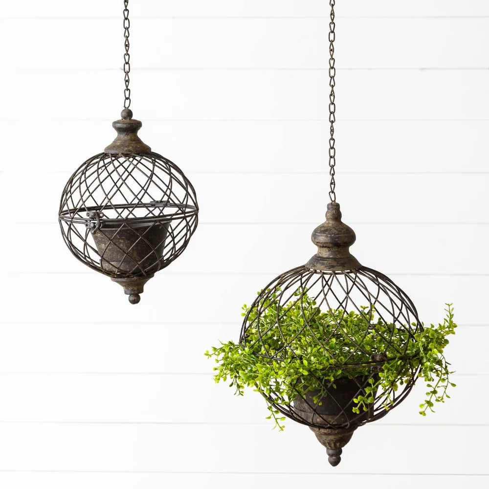 Sphere Hanging Planter set of 2