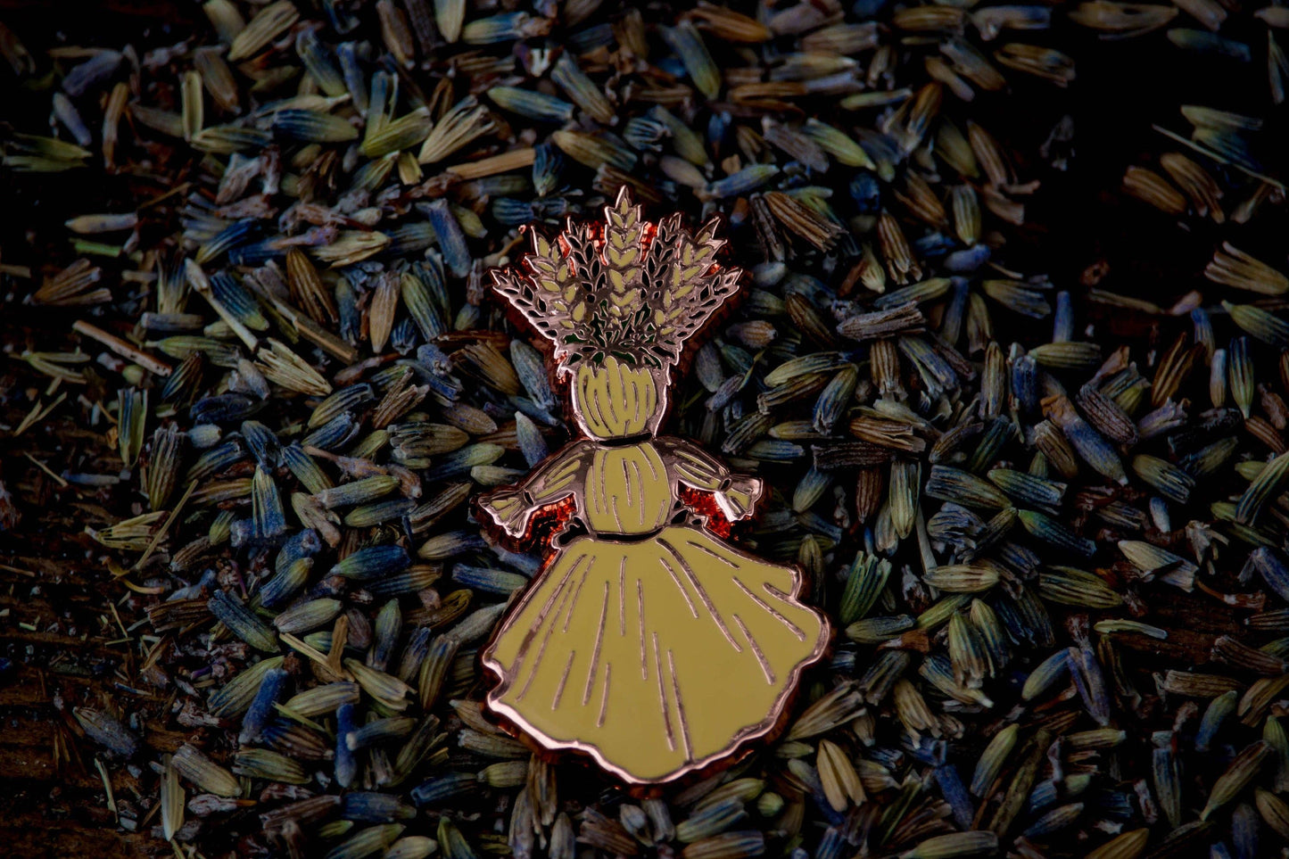 The Pickety Witch - Lughnasadh Corn Doll - Enamel Pin