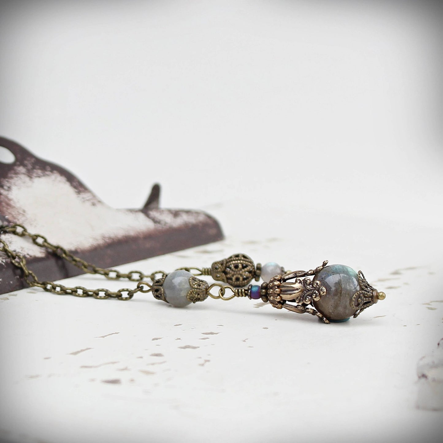 Circa 1890 - Labradorite Jewelry Pendulum | Intuition, Clarity & Wisdom