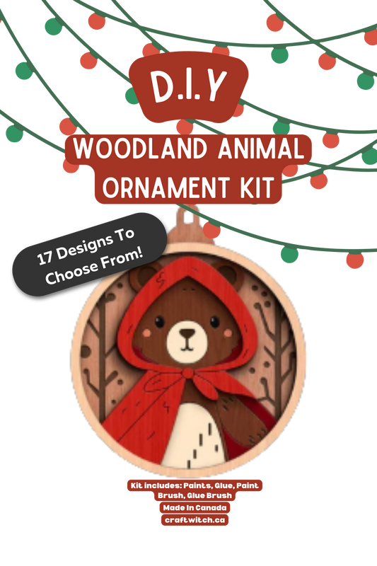 The Craft Witch - Red Riding Bear Winter Wonderland Ornament Kit
